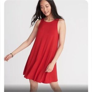 Old Navy Vibrant Red mini swing Dress